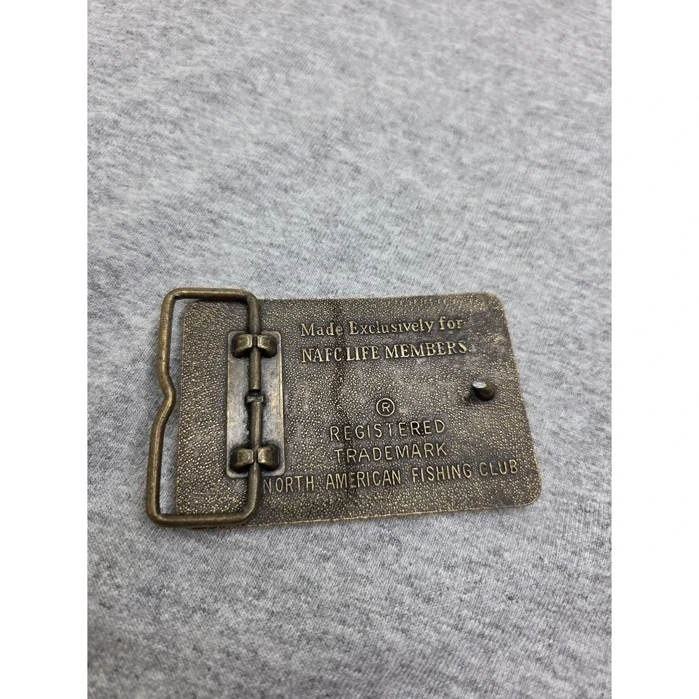 North American Fishing Club Life Member Belt Buckle
